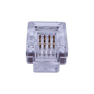 Джек телефонный RG11/4P4C ,TT-RJ11 (упаковка 100 шт.)