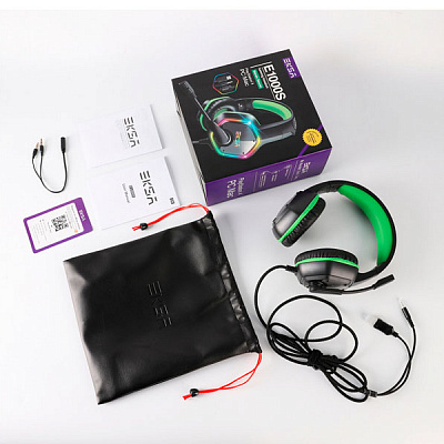 Гарнитура игровая EKSA E1000S Black&Green